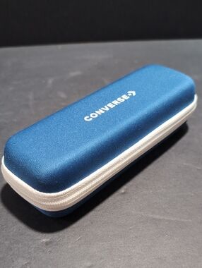 Converse Blue/White All-around Zippered Eyeglasses/Sunglasses Case.